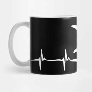 Funny Orca Heartbeat Design Killer Whale Mug